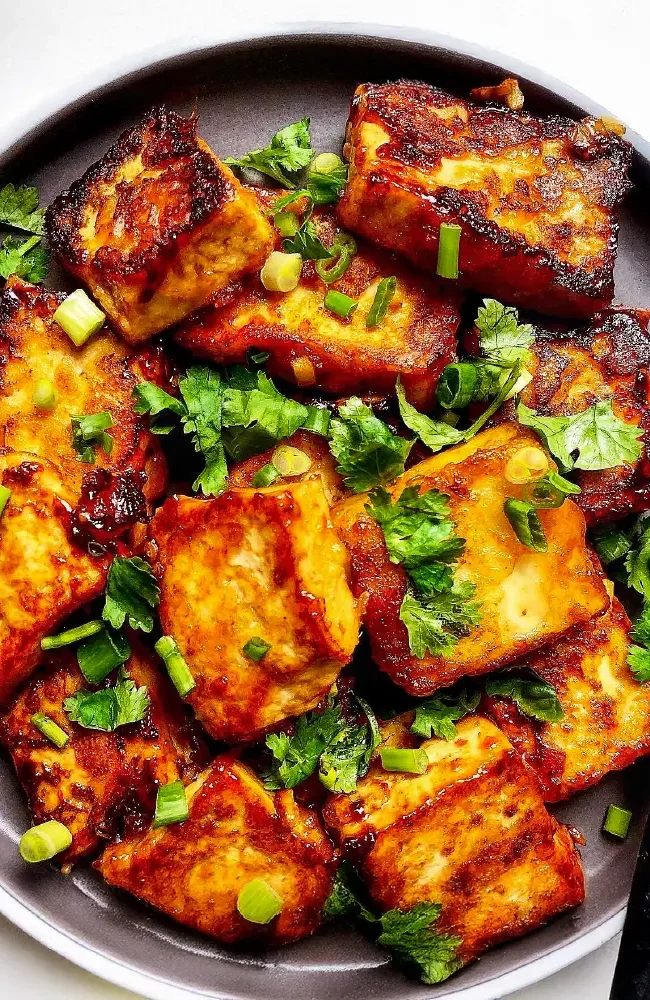 Recipe Pan-Fried Chilli Bean Marinated Tofu